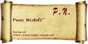 Pess Niobé névjegykártya